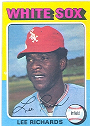 1975 Topps Baseball Cards      653     Lee Richard UER